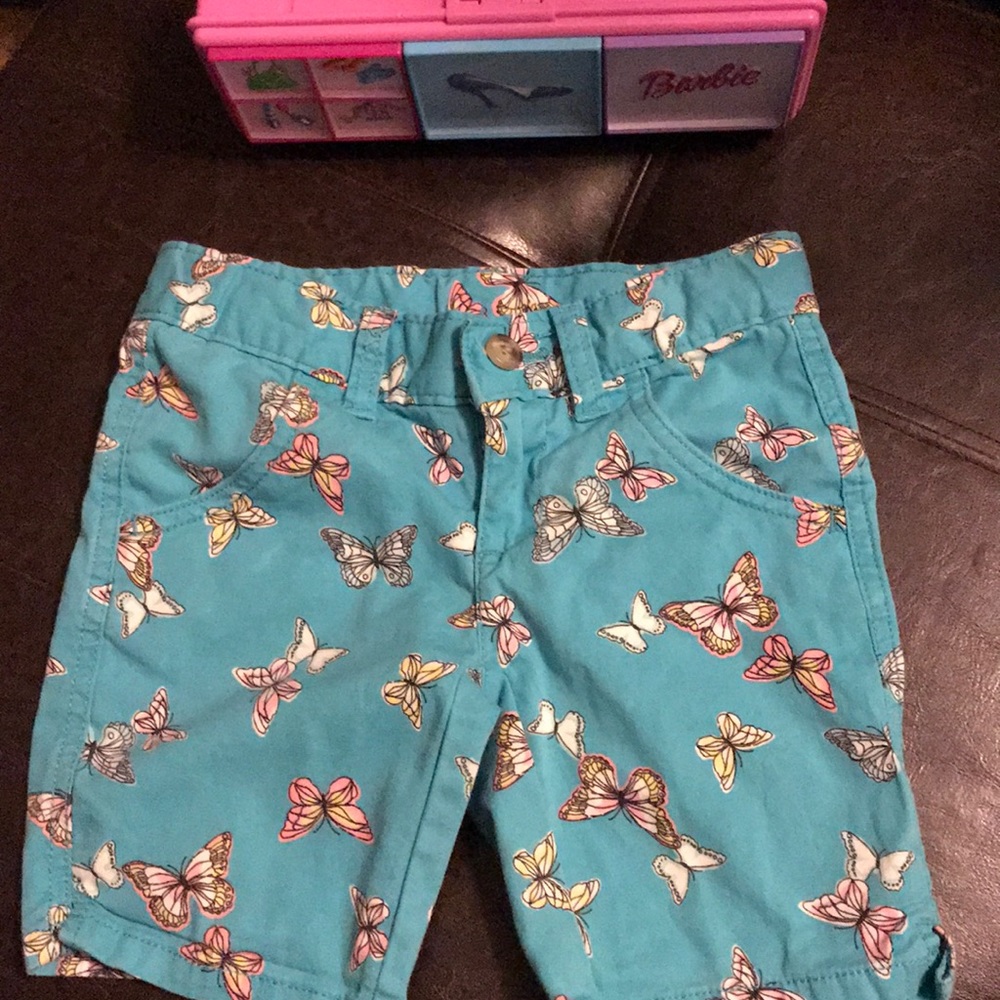 🙉Wonder Nation Green Bufferfly Shorts - Picture 1 of 2